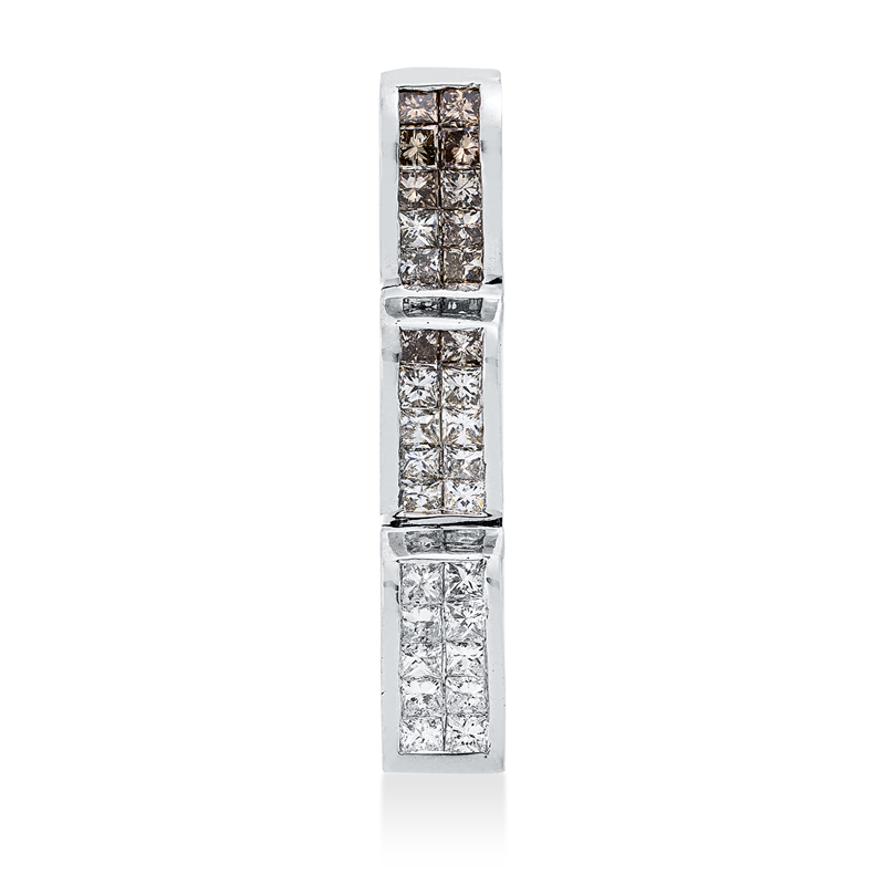 Image 90008603 - Anhänger 18 kt WG, 30 Princ. 1,00 ct, fancy, H:28,7 mm, B:5,0 mm, S:4,8 ...