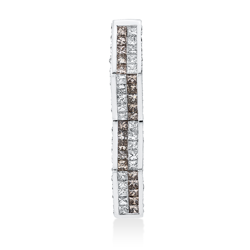 Image 90008610 - Anhänger 18 kt WG, 20 Princ. 0,49 ct, F-si, 38 Brillanten 0,27 ct, F-si, 20 Princ. 0,54 ...