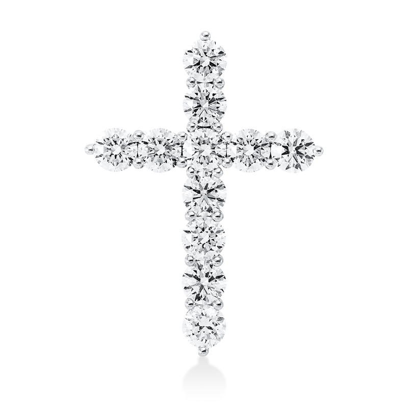 Image 90008635 - Anhänger 18 kt WG Kreuz, 11 Brillanten 2,98 ct, TW-si, H:30,0 mm, B:22,0 mm, S:4,6 ...