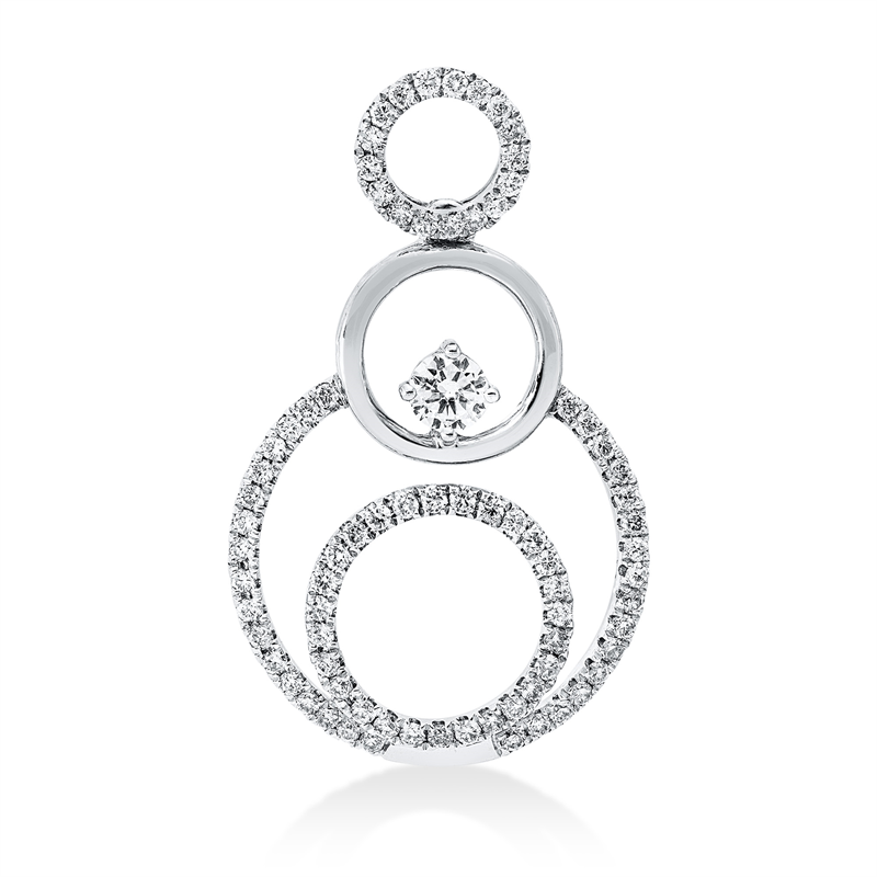 Image 90008660 - ABVERKAUF Anhänger 18 kt WG, 77 Brillanten 0,49 ct, TW-si, 1 Brill. 0,16 ct, ...