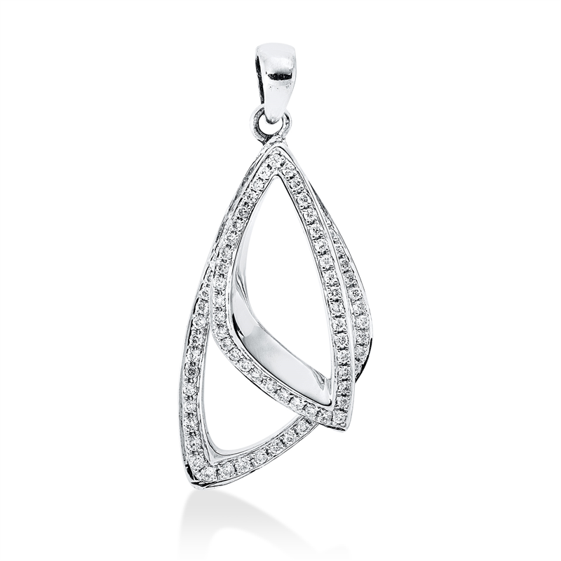 Image 90008661 - ABVERKAUF Anhänger 18 kt WG, mit Öse, 85 Brillanten 0,35 ct, ...