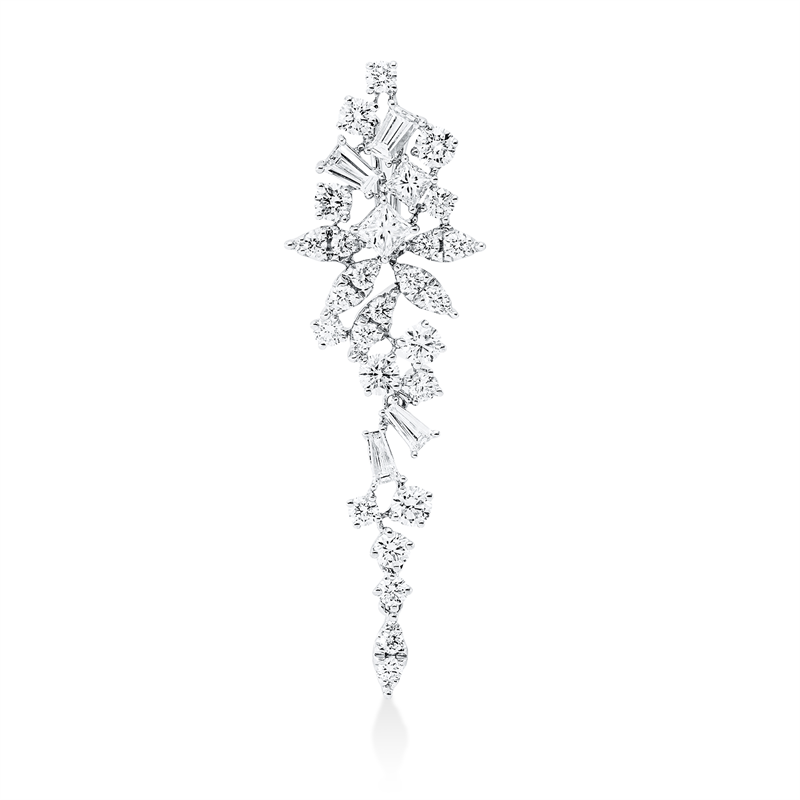 Image 90008662 - Anhänger 18 kt WG, 25 Brillanten 0,87 ct, TW-si, 4 Trapeze 0,22 ct, TW-vsi, 2 Princ. ...