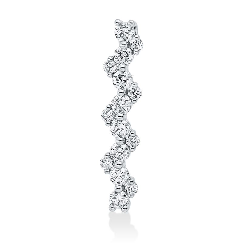 Image 90008727 - Anhänger 14 kt WG, 8 Brillanten 0,50 ct, W-si, 7 Brillanten 0,14 ct, W-si, H:24,3 mm, ...