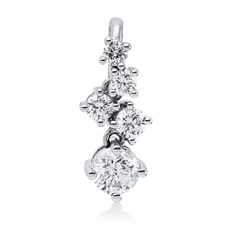 Image 90008730 - Anhänger 18 kt WG, 1 Brill. 0,07 ct, W-si, 1 Brill. 0,06 ct, W-si, 1 Brill. 0,05 ct, ...