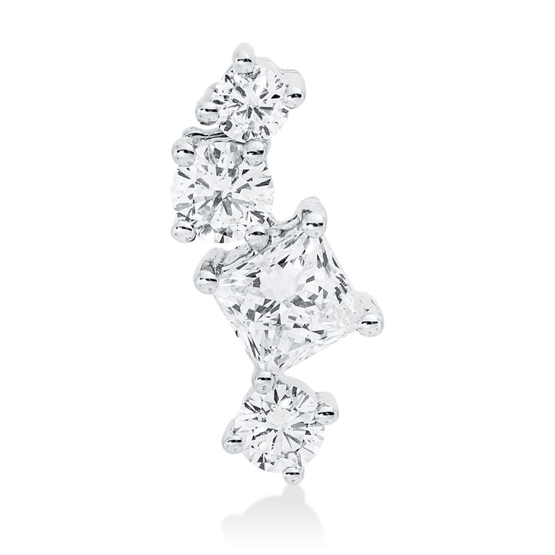 Image 90008749 - Anhänger 14 kt WG, 1 Brill. 0,08 ct, W-si, 1 Brill. 0,11 ct, W-si, 1 Princ. 0,31 ct, ...