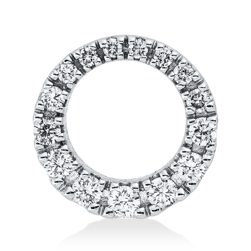 Image 90008761 - Anhänger 14 kt WG, 15 Brillanten 0,36 ct, W-si/pi, S:4,0 mm, Ø:12,5 ...