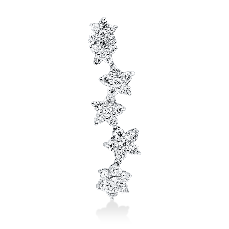 Image 90008808 - Anhänger 18 kt WG, 37 Brillanten 0,73 ct, F-pi, H:29,5 mm, B:6,7 mm, S:3,0 ...