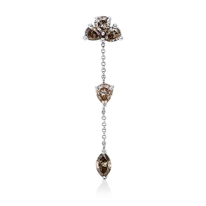 Image 90008809 - Anhänger 18 kt WG, 5 Fant-Schl. 1,45 ct, braun, H:39,1 mm, B:9,7 mm, S:6,4 ...