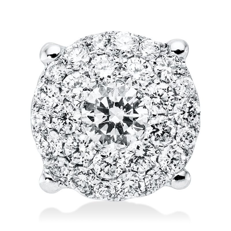 Image 90008817 - Anhänger 18 kt WG, 28 Brillanten 0,53 ct, F-vsi, H:9,0 mm, B:9,0 mm, S:4,9 ...