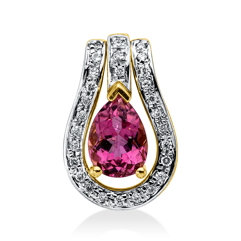 Image 90008829 - Anhänger 18 kt GG WG, 5 pcs of pendant, 41 Brillanten 0,12 ct, F-si, 1 Tansanit 0,41 ct ...