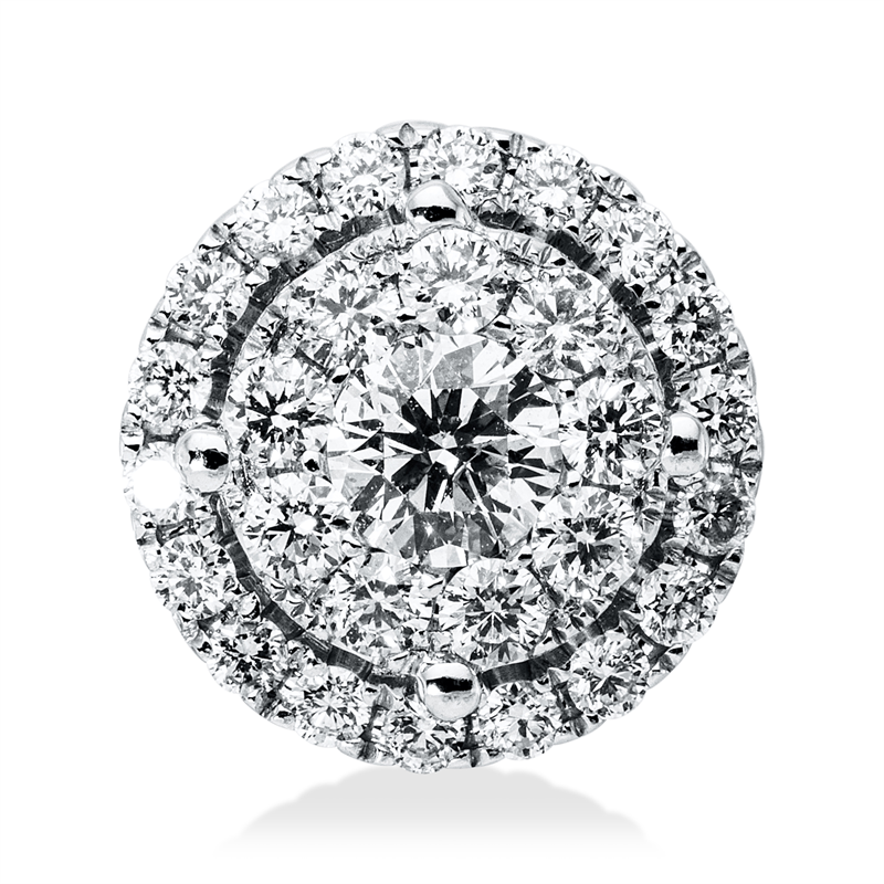 Image 90008833 - Anhänger 18 kt WG, 28 Brillanten 0,51 ct, F-vsi, H:9,7 mm, B:9,7 mm, S:5,8 ...