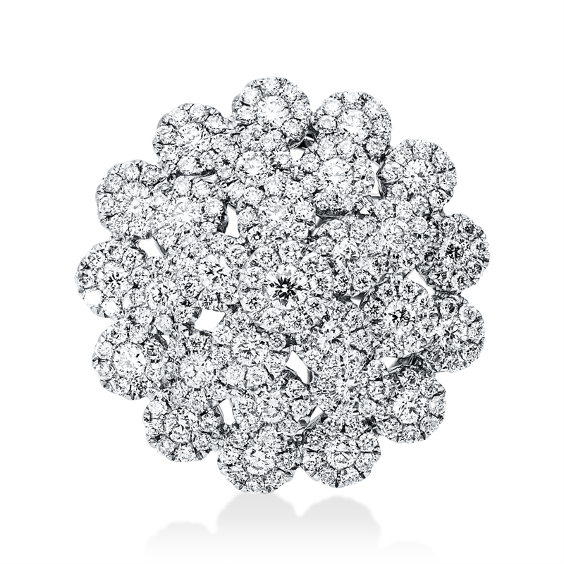 Image 90008836 - Anhänger 18 kt WG, 251 Brillanten 0,85 ct, F-vsi, H:17,2 mm, B:17,2 mm, S:8,5 ...