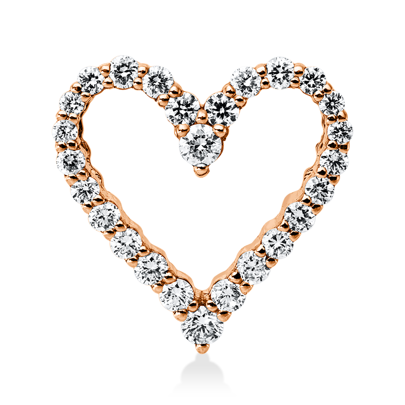 Image 90008856 - Anhänger 18 kt RG Herz, 20 Brillanten 0,27 ct, TW-si, 6 Brillanten 0,04 ct, TW-si, ...