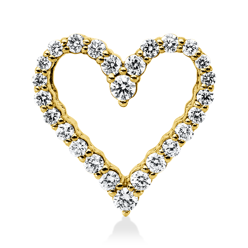 Image 90008857 - Anhänger 18 kt GG Herz, 22 Brillanten 0,28 ct, TW-si, 4 Brillanten 0,03 ct, TW-si, ...