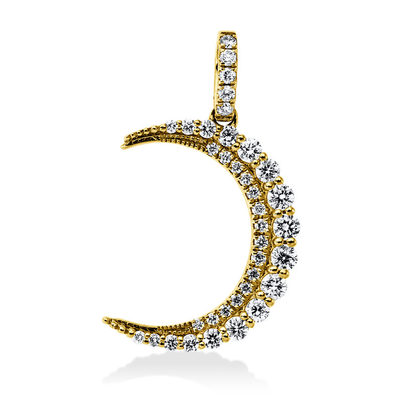 Image 90008858 - Anhänger 18 kt GG, 12 Brillanten 0,17 ct, TW-si, 25 Brillanten 0,10 ct, TW-si, H:21,8 ...