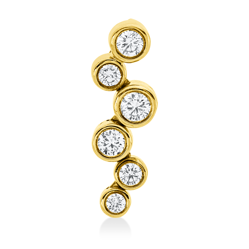 Image 90008871 - Anhänger 18 kt GG, 3 Brillanten 0,12 ct, TW-vsi/si, 3 Brillanten 0,25 ct, TW-vsi/si, ...