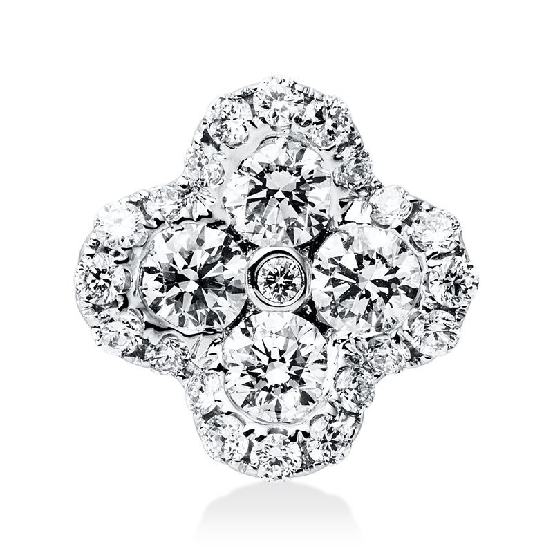 Image 90008875 - Anhänger 18 kt WG, 25 Brillanten 0,51 ct, TW-vsi/si, H:9,7 mm, B:9,8 mm, S:3,6 ...
