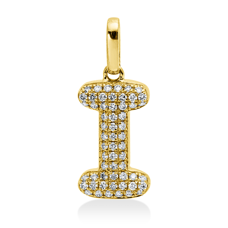 Image 90008916 - Anhänger 18 kt GG I, 58 Brillanten 0,09 ct, W-si, H:14,5 mm, B:5,8 mm, S:1,6 ...