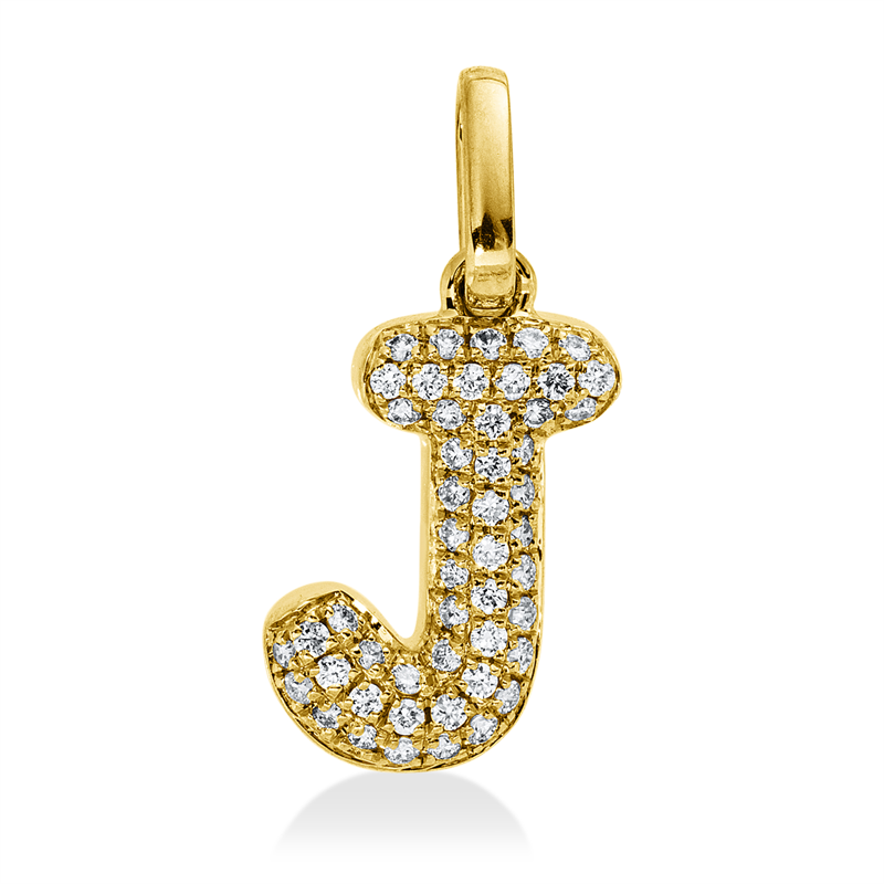 Image 90008917 - Anhänger 18 kt GG J, 50 Brillanten 0,08 ct, W-si, H:14,0 mm, B:6,3 mm, S:1,7 ...