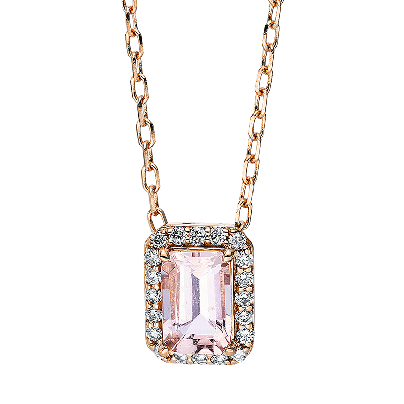 Image 90008972 - Collier 4er-Krappe 18 kt RG, mit ZÖ 40 cm 43 cm, 20 Brillanten 0,10 ct, TW-si, 1 ...