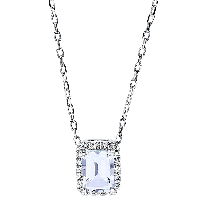 Image 90008976 - Collier 4er-Krappe 18 kt WG, mit ZÖ 40 cm 43 cm, 20 Brillanten 0,08 ct, TW-si, 1 ...