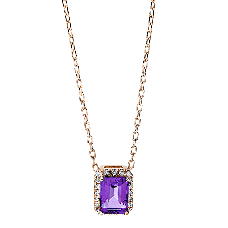 Image 90008977 - Collier 4er-Krappe 18 kt RG, mit ZÖ 40 cm 43 cm, 20 Brillanten 0,08 ct, TW-si, 1 ...