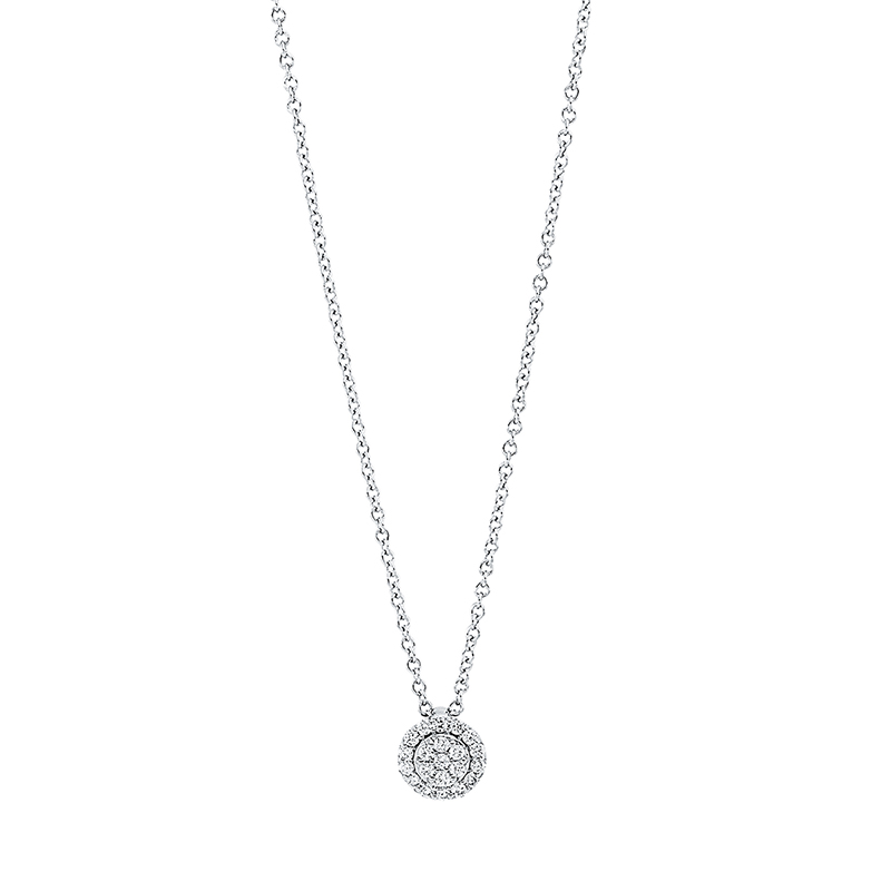 Image 90009017 - Collier 18 kt WG, 21 Brillanten 0,10 ct, TW-si, L:45,0 cm =*=*= Unterkategorie: ...