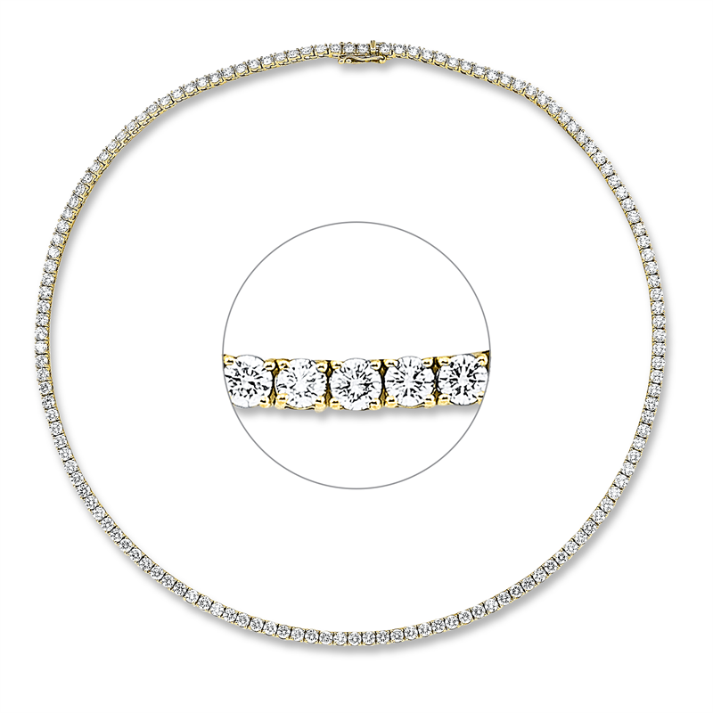 Image 90009019 - Collier 18 kt GG, 137 Brillanten 15,72 ct, TW-si, L:45,0 cm =*=*= Unterkategorie: ...