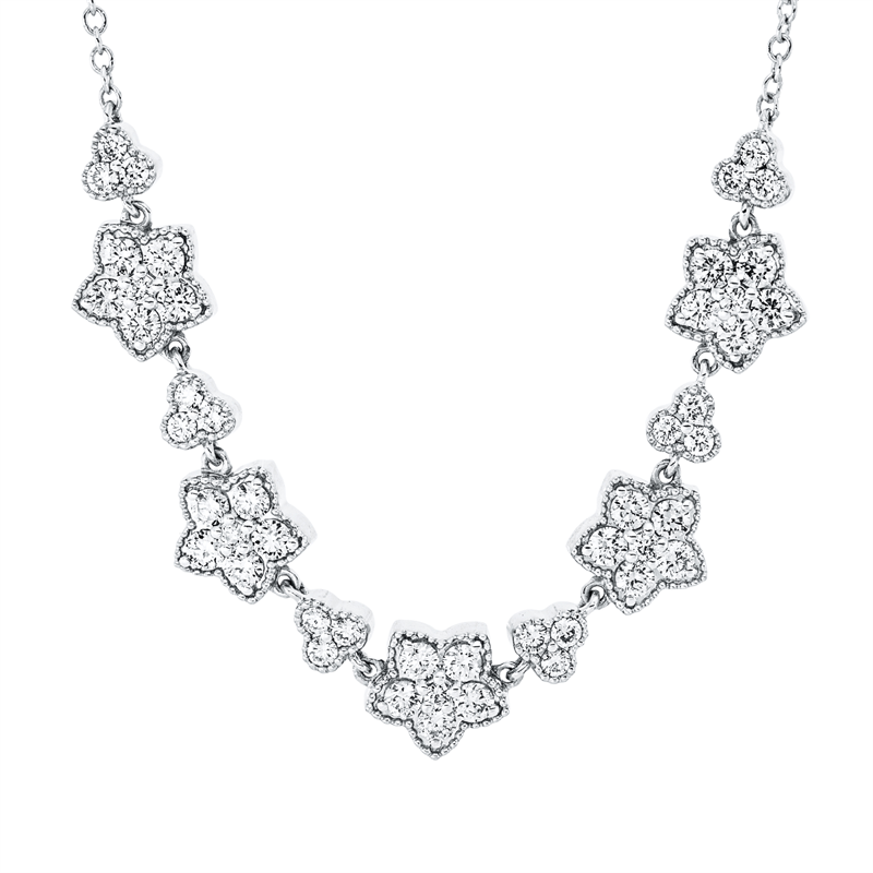 Image 90009024 - Collier 18 kt WG mit ZÖ 42 cm, mit ZÖ 42 cm, 25 Brillanten 0,65 ct, TW-si, 23 ...