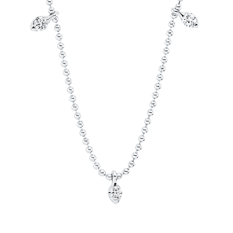 Image Collier 18 kt WG, 5 Brillanten 0,16 ct, TW-si, L:46,0 cm