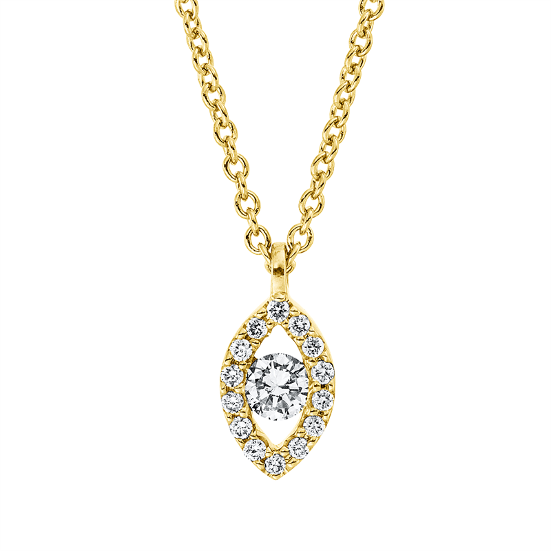 Image 90009035 - Collier 18 kt GG, mit ZÖ 41 cm 39,5 cm, 15 Brillanten 0,09 ct, TW-si, L:42,0 ...