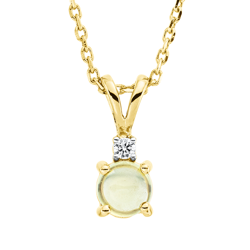 Image 90009049 - Collier 4er-Krappe 18 kt GG, Fassung rhodiniert, ZÖ 42 cm, 1 Brill. 0,01 ct, TW-si, 1 ...