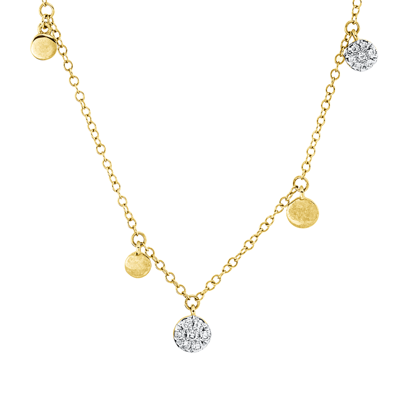 Image 90009057 - Collier 18 kt GG, Fassung rhodiniert,ZÖ 40 43 cm, 28 Brillanten 0,10 ct, I-si, L:45,7 ...