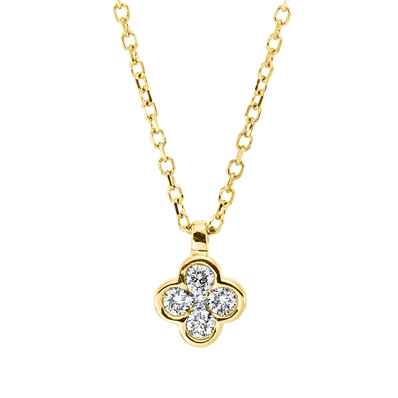 Image 90009069 - Collier Zarge 18 kt GG, mit ZÖ 40 cm, 42cm, 4 Brillanten 0,09 ct, TW-si, 1 Brill. 0,01 ...