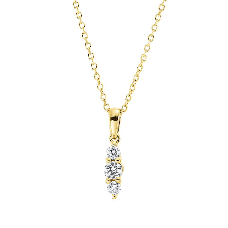 Image 90009077 - Collier 18 kt GG, mit ZÖ 40 cm, 42cm, 1 Brill. 0,10 ct, TW-si, 2 Brillanten 0,08 ct, ...