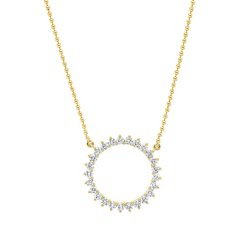 Image 90008956 - Collier 18 kt GG, 25 Brillanten 0,44 ct, I-si, L:45,0 cm =*=*= Unterkategorie: Modern ...