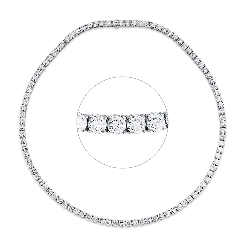 Image 90009083 - Collier 4er-Krappe 18 kt WG, Premium Edition, 97 GIAs, 35 Brillanten 11,06 ct, TW-vsi, 50 ...