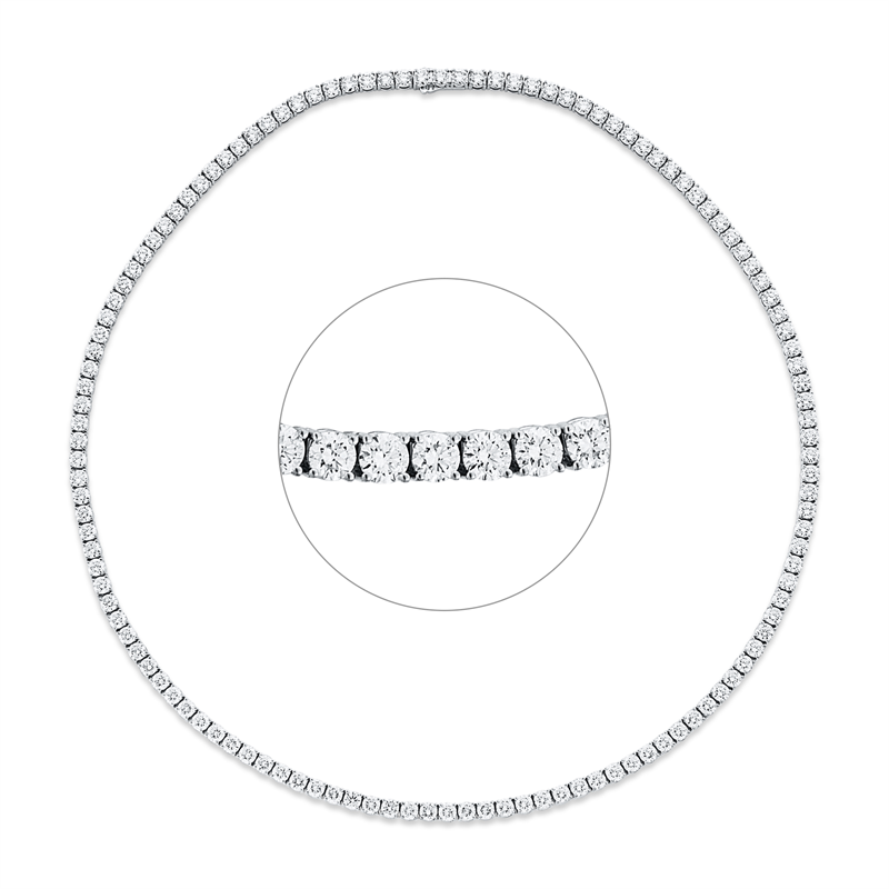 Image 90009084 - Collier 4er-Krappe 18 kt WG, Premium Edition, 124 Brillanten 14,92 ct, TW-si, L:42,0 ...