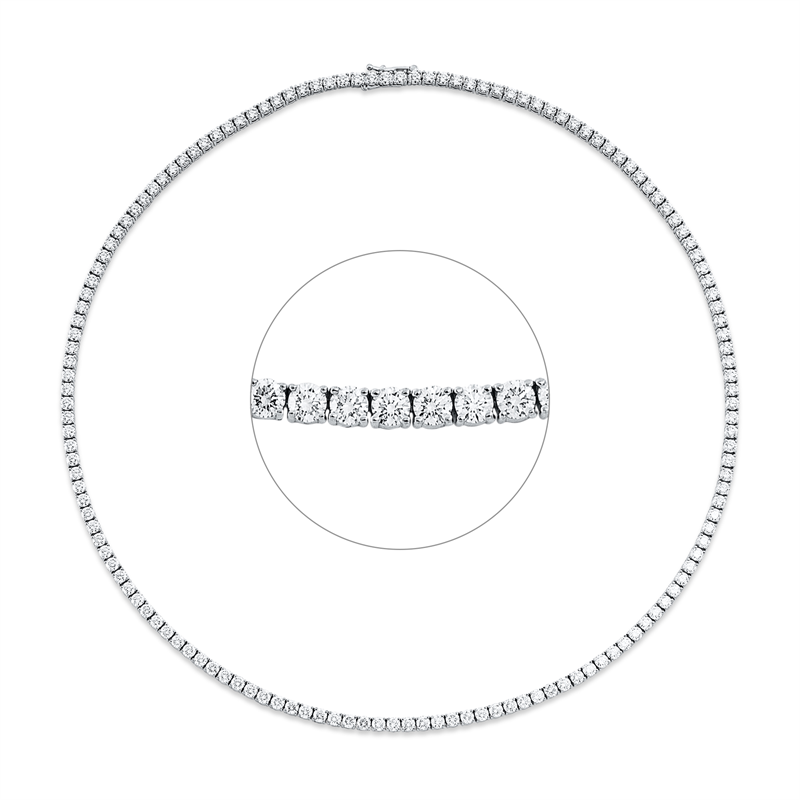 Image 90009089 - Collier 4er-Krappe 18 kt WG, Premium Edition, 145 Brillanten 10,64 ct, TW-si, L:42,0 ...