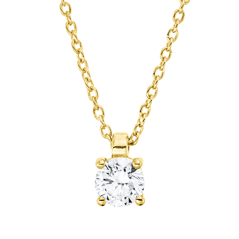 Image 90009112 - Collier 4er-Krappe 18 kt GG, mit ZÖ 42 cm, 1 Brill. 0,25 ct, TW-si, H:5,7 mm, B:3,7 mm, ...
