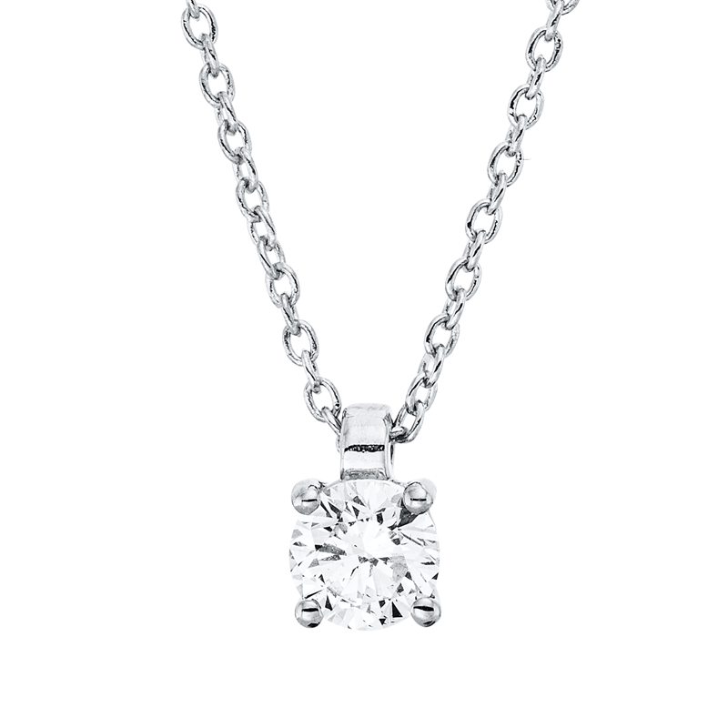 Image 90009113 - Collier 4er-Krappe 18 kt WG, mit ZÖ 42 cm, 1 Brill. 0,25 ct, TW-si, L:45,0 ...