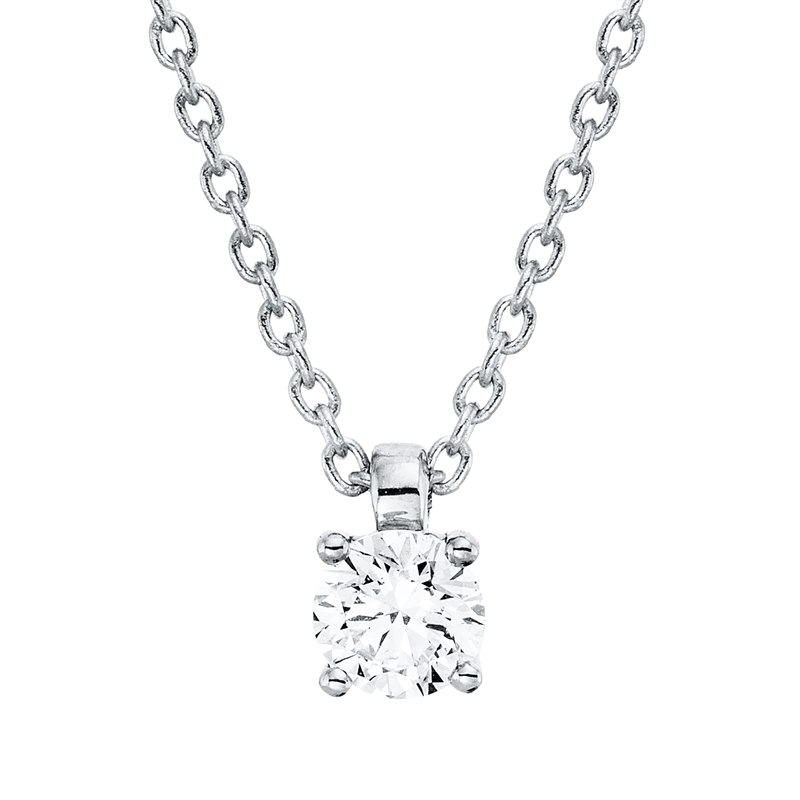 Image 90009115 - Collier 4er-Krappe 18 kt WG, mit ZÖ 42 cm, 1 Brill. 0,15 ct, TW-si, L:45,0 ...