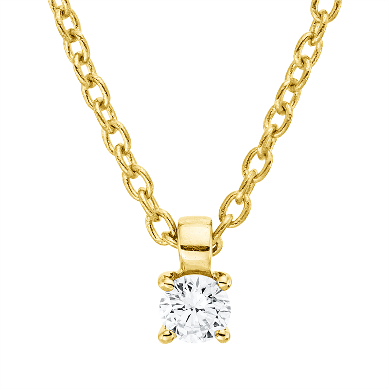 Image 90009116 - Collier 4er-Krappe 18 kt GG, mit ZÖ 42 cm, 1 Brill. 0,05 ct, TW-si, L:45,0 ...