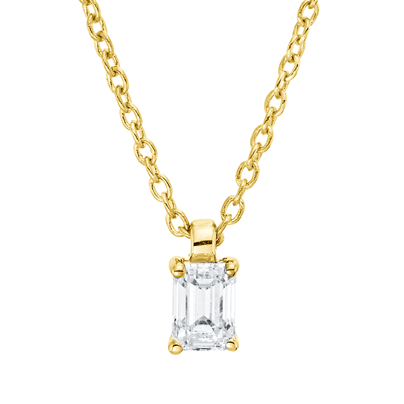 Image 90009132 - Collier 4er-Krappe 18 kt GG, mit ZÖ 42 cm, 1 Sm.schliff 0,16 ct, TW-si, H:4,6 mm, B:2,8 ...