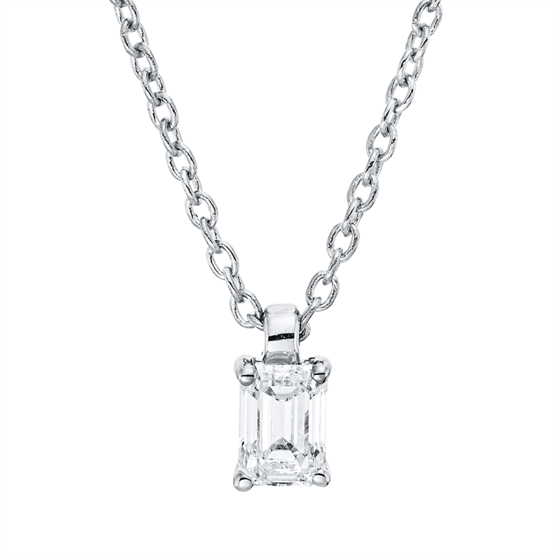 Image 90009134 - Collier 4er-Krappe 18 kt WG, mit ZÖ 42 cm, 1 Sm.schliff 0,16 ct, TW-si, L:45,0 ...