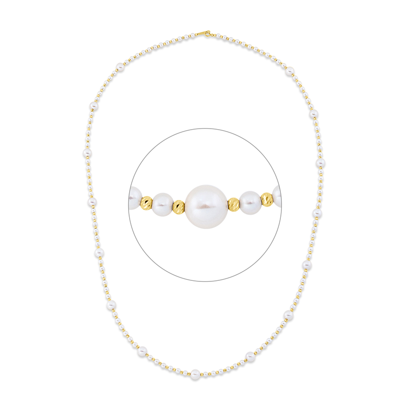 Image 90009153 - Collier 18 kt GG, 15 SW weiß 5,5 mm, 108 SW weiß 3 mm, L:60,0 ...