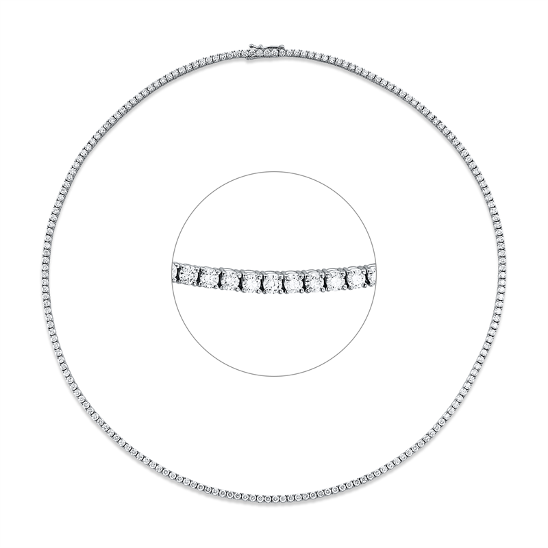 Image 90009156 - Collier 4er-Krappe 18 kt WG, Premium Edition, 191 Brillanten 5,35 ct, TW-si, L:42,1 ...