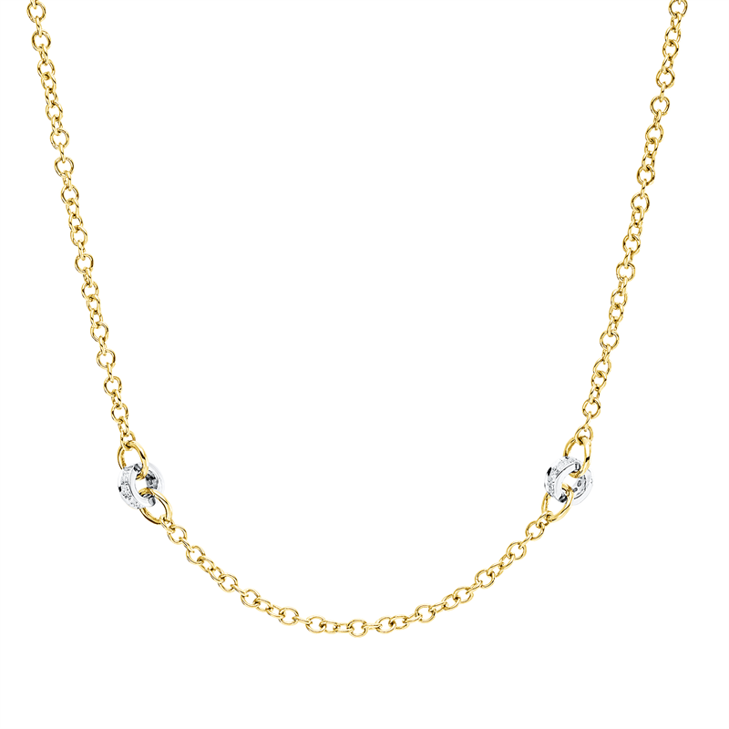 Image 90010392 - Collier 18 kt GG WG, mit ZÖ 40 cm 43 cm, 80 Brillanten 0,21 ct, TW-si, B:4,0 mm, ...