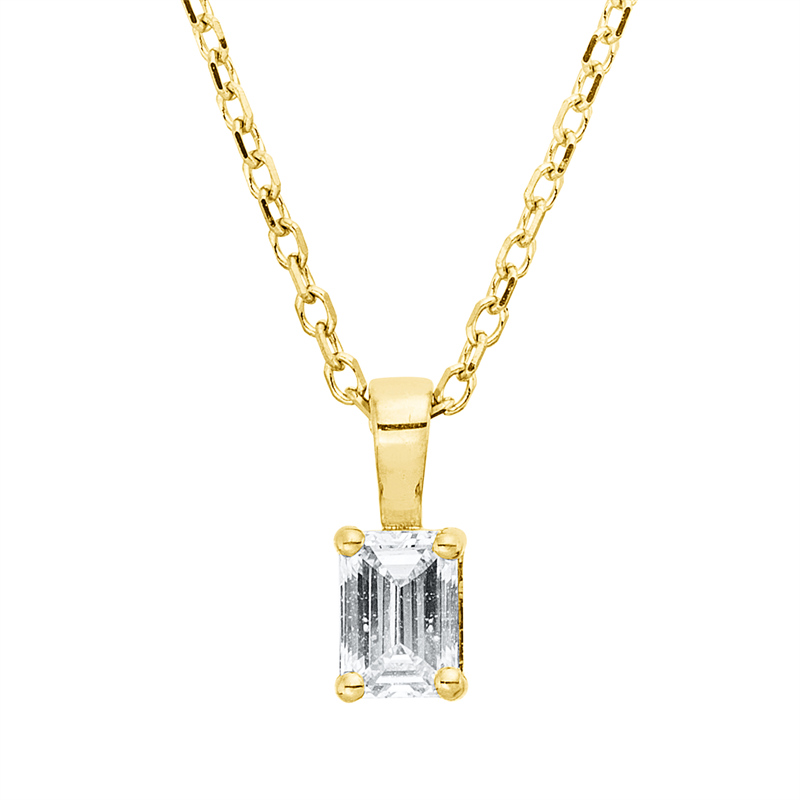 Image 90010399 - Collier 4er-Krappe 18 kt GG, mit ZÖ 40 cm, 42cm, 1 Sm.schliff 0,20 ct, TW-si, H:7,9 mm, ...