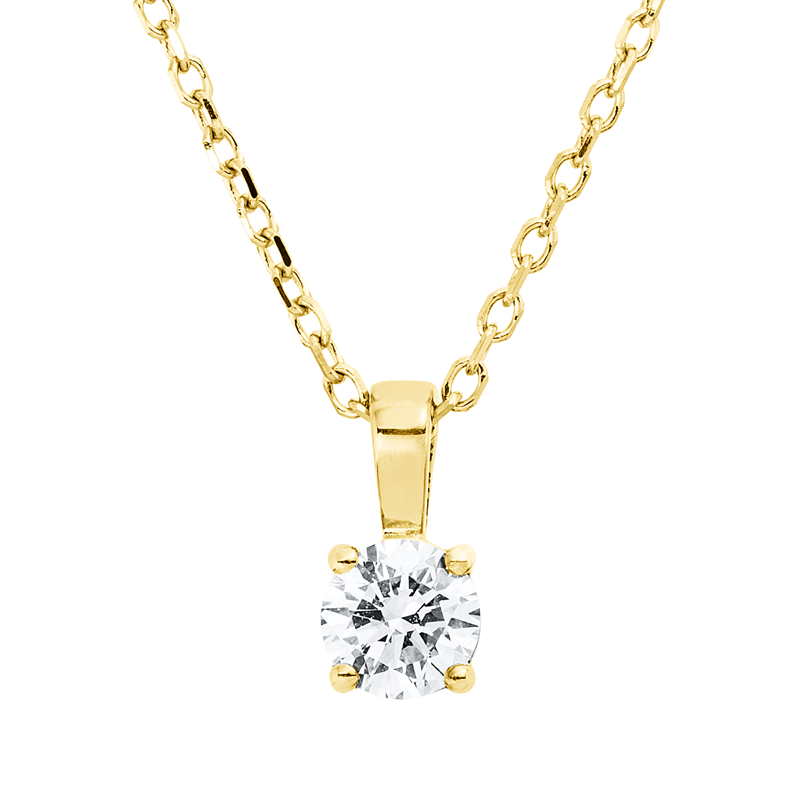 Image 90010407 - Collier 4er-Krappe 18 kt GG, mit ZÖ 40 cm 42 cm, 1 Brill. 0,20 ct, TW-si, H:7,2 mm, ...